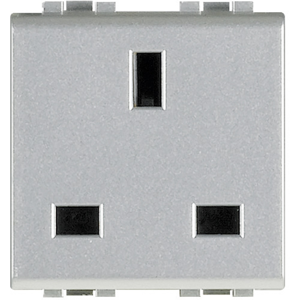 Presa elettrica modulare 2P+T 13A 250V standard BS per installazioni residenziali e professionali