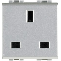 Presa elettrica modulare 2P+T 13A 250V standard BS per installazioni residenziali e professionali
