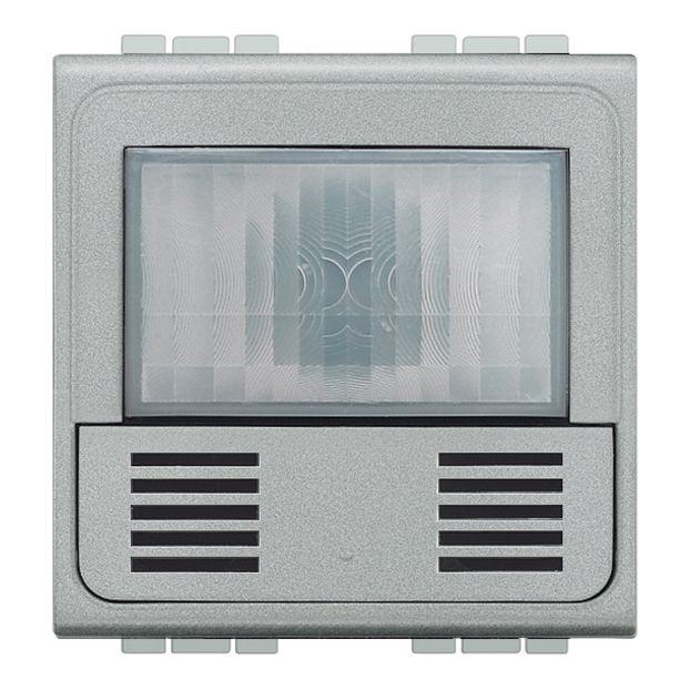 Interruttore LivingLight Green Switch con sensore PIR+Ultrasuoni, controllo luminosità, 230 Vac, 2 moduli, spegnimento automatico