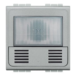 Interruttore LivingLight Green Switch con sensore PIR+Ultrasuoni, controllo luminosità, 230 Vac, 2 moduli, spegnimento automatico