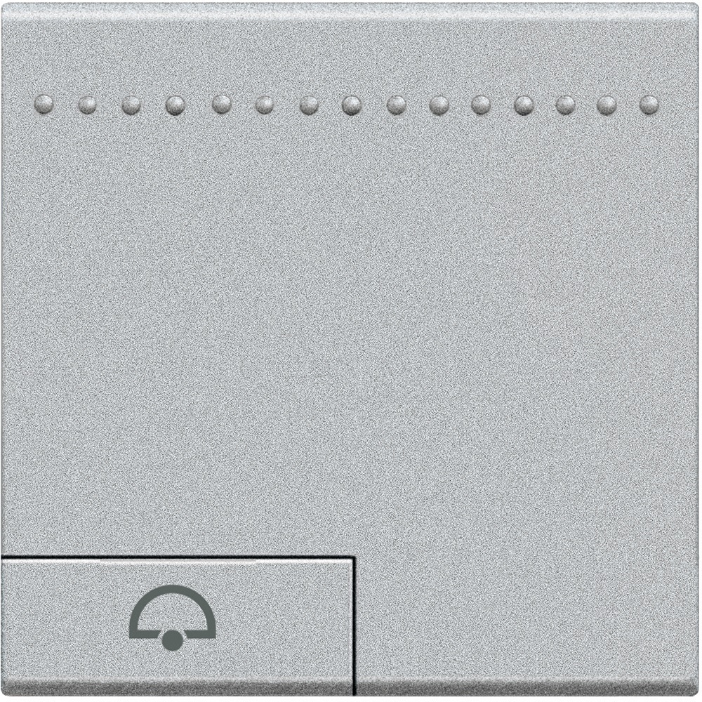 Copritasto illuminabile 2 moduli con simbolo campanello per impianti Tech
