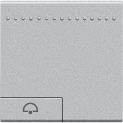 Copritasto illuminabile 2 moduli con simbolo campanello per impianti Tech