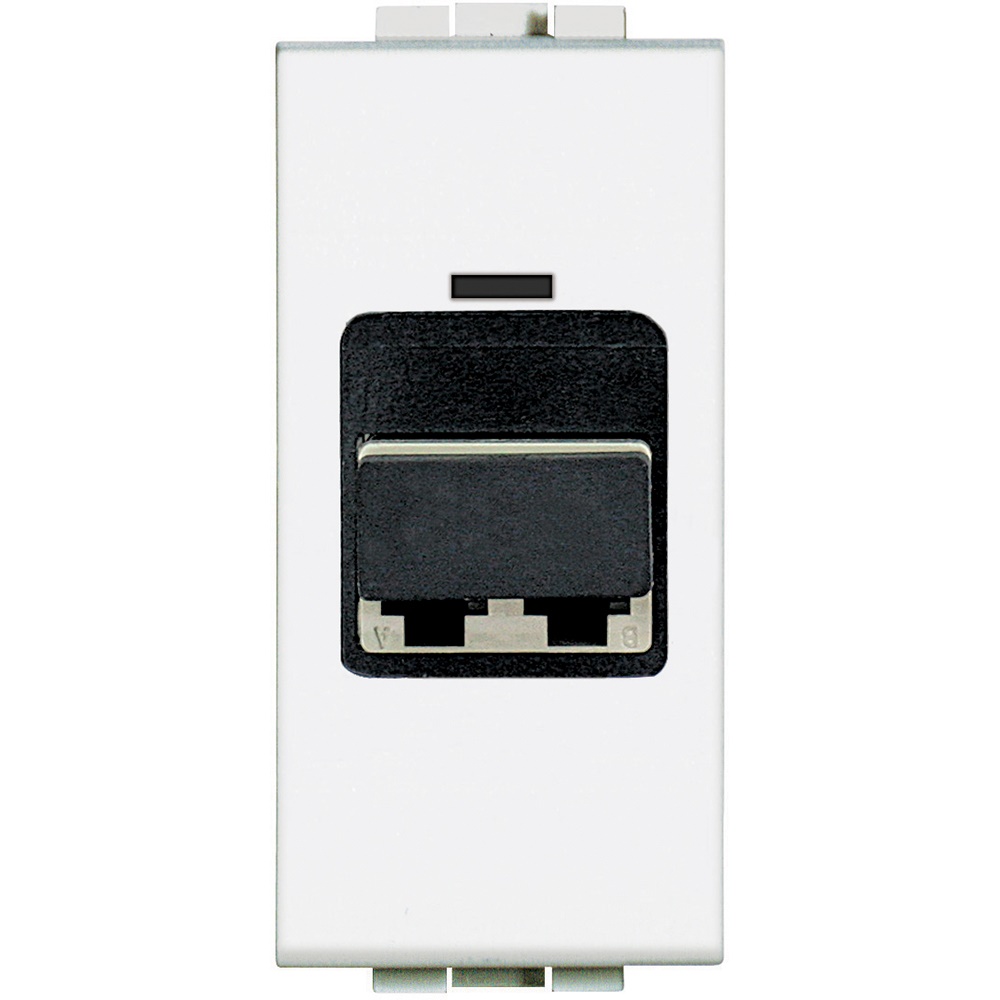 Bussole accoppiamento duplex fibra ottica tipo LC Livinglight serie civile bianca
