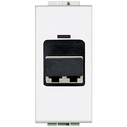 Bussole accoppiamento duplex fibra ottica tipo LC Livinglight serie civile bianca
