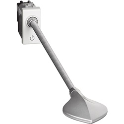 Lampada da lettura LED dimmerabile braccio flessibile 31 cm bianco per letto