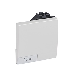 Copritasto con chiave 2 moduli bianco illuminabile per impianti elettrici sicuri