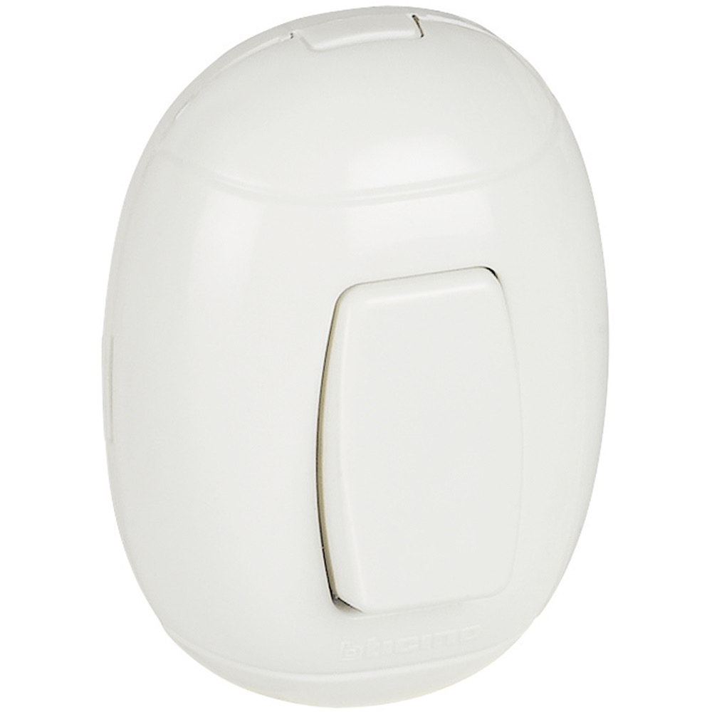 Kit Oval pulsante unipolare 10A bianco per impianti elettrici