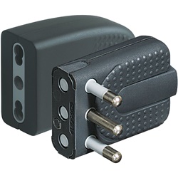 Kit spina e presa angolare 2P+T 16A salvaspazio per installazioni elettriche