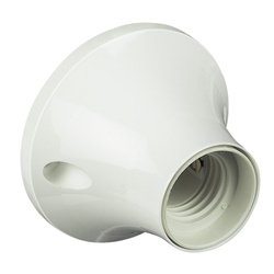 Kit portalampada E27 soffitto plastica bianco formato blister 144x180mm