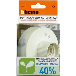 Kit portalampada E27 PIR bianco parete soffitto per uso domestico e professionale