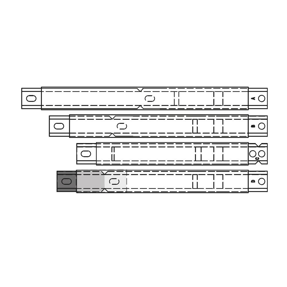 KIT COLLEGAM M630 ORIZ BARRE FINO 6