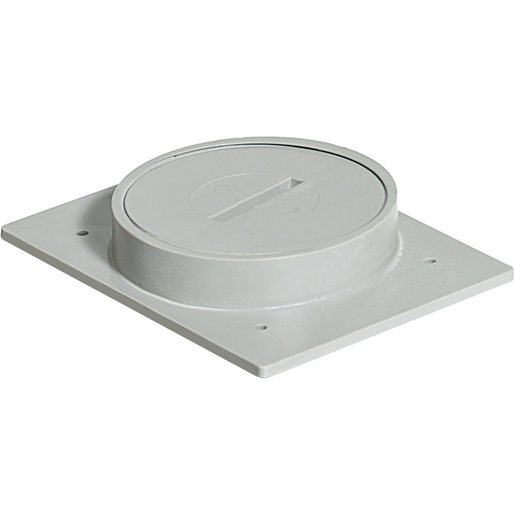 Bocchettone resina diametro 70 mm con base integrata per impianti elettrici sotto pavimento rialzato