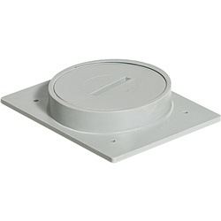 Bocchettone resina diametro 70 mm con base integrata per impianti elettrici sotto pavimento rialzato