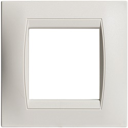 Placca incasso 2 moduli orizzontali bianca per impianti elettrici interni