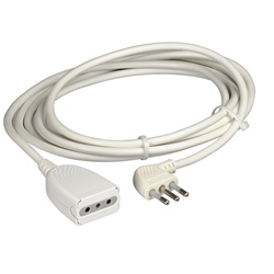 Prolunga elettrica 3m 2P+T 10A bianco domestica