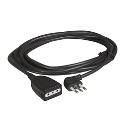 Prolunga elettrica 3m 2P+T 10A cavo nero uso domestico