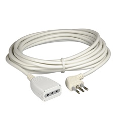 Prolunga elettrica 5m 2P+T 10A uso domestico bianco