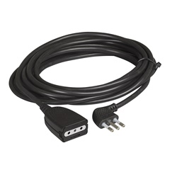 Prolunga elettrica 5m 2P+T 10A cavo 3x0,75mmq nero uso domestico