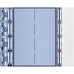 Frontale 8 pulsanti doppia fila finitura Allwhite per montaggio incasso elettrico modulare