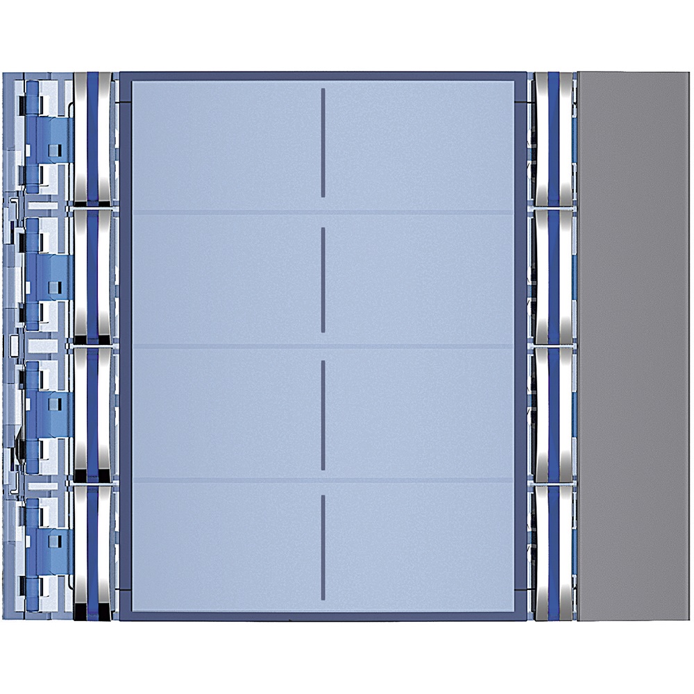 Frontale modulare 8 pulsanti doppia fila per impianti elettrici incasso Allstreet