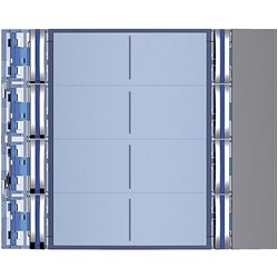 Frontale modulare 8 pulsanti doppia fila per impianti elettrici incasso Allstreet