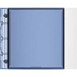 Frontale targa Allwhite bianco montaggio incasso design compatto per applicazioni elettriche modulari