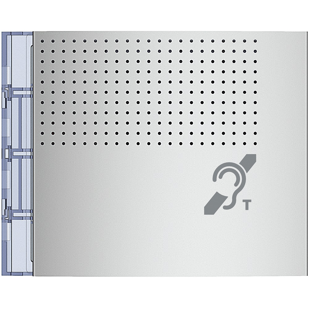 Frontale Teleloop Sintesi Vocale Allmetal Montaggio Incasso Accessibilità Uditiva