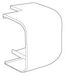 Angolo esterno canalina 125 mm marrone resistente per impianti elettrici interni ed esterni