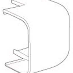Angolo esterno canalina 125 mm marrone resistente per impianti elettrici interni ed esterni
