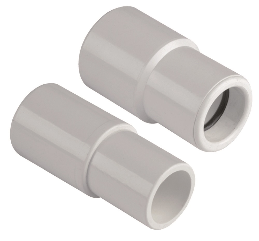 Riduzione tubi elettrici 25x20 mm plastica bianca collegamento sicuro impianti elettrici