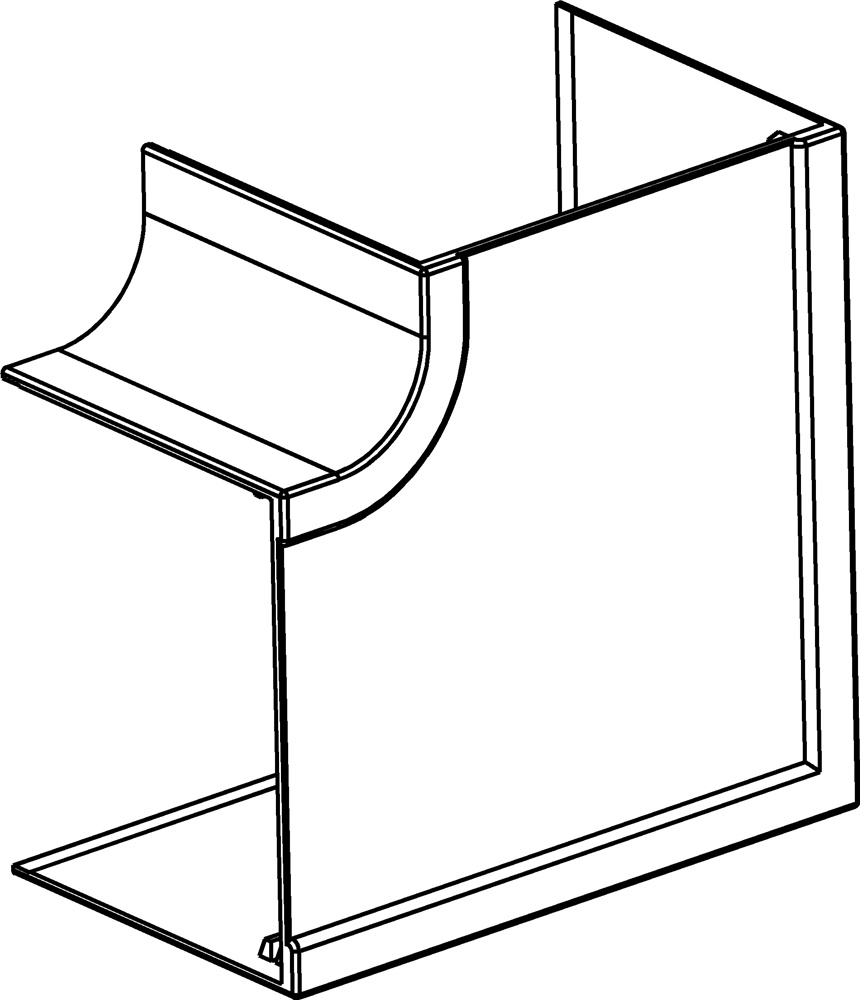 Giunto angolare per canalina elettrica 80x60 mm finitura bianco RAL 9010 uso residenziale e industriale