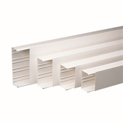 Canalina portacavi plastica bianca 150x60 mm protezione cavi elettrici residenziale industriale
