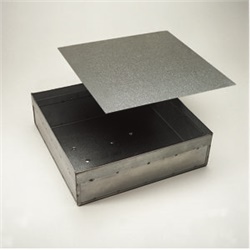 Scatola lamiera zincata con coperchio protezione elettrica resistente corrosione installazioni varie