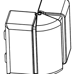 Angolo esterno variabile 40x16 cm bianco RAL 9010 per canalizzazione elettrica