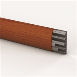 Canalina simmetrica 120x29 mm effetto ciliegio per installazioni elettriche resistenza e design