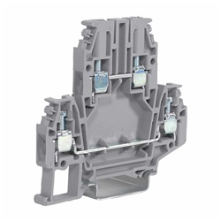 Morsetto a vite 4mm² 2-piani grigio serie DBC per cablaggio elettrico