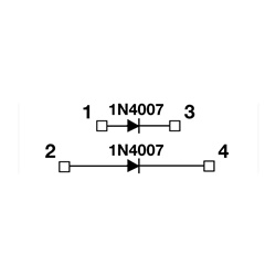 HMD.2N/DD/GR MORSETTO 2 P.CON DIODI