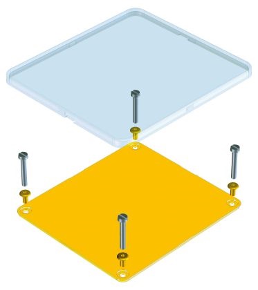 TA100060Y TAG BOARD QUAD. 100X60 YE