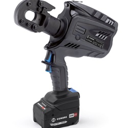 Utensile oleodinamico a batteria tranciafuni 25mm per conduttori rame alluminio acciaio ergonomico LED