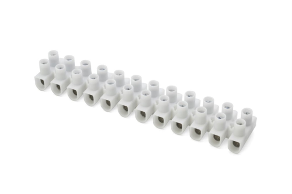 Morsettiera 12 poli in polipropilene per impianti elettrici civili e industriali 1,5-2,5 mm² 450 V