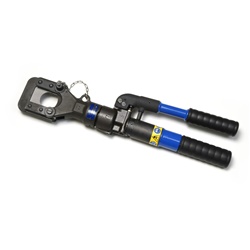 Utensile oleodinamico tranciafuni per cavi rame, alluminio, acciaio fino 45mm, testa apribile e rotazione 180°