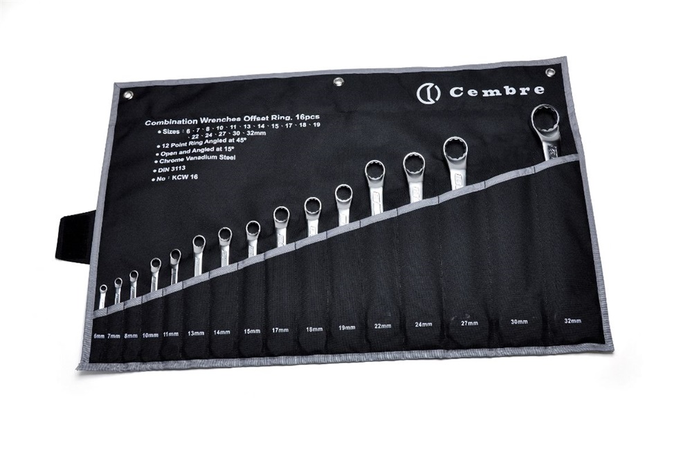 Set chiavi combinate 16 pz acciaio chrome vanadium uso professionale