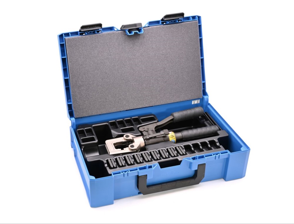 Kit utensile oleodinamico HT51 50kN con 8 coppie matrici e valigetta trasporto