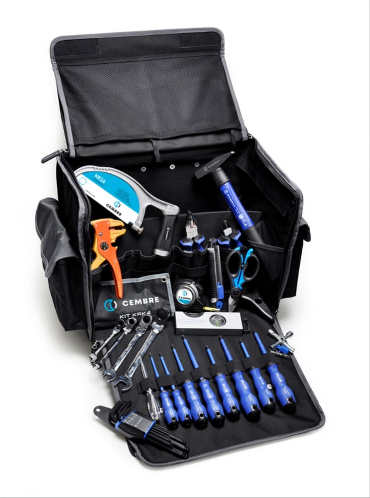 Kit trolley assortito attrezzi professionali cablaggio portatile versatile