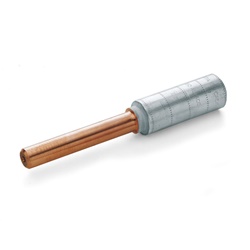 Capocorda bimetallico alluminio-rame a codolo per corde alluminio-acciaio, connessioni elettriche sicure e resistenti per impianti alta/media/bassa tensione, uso interno ed esterno