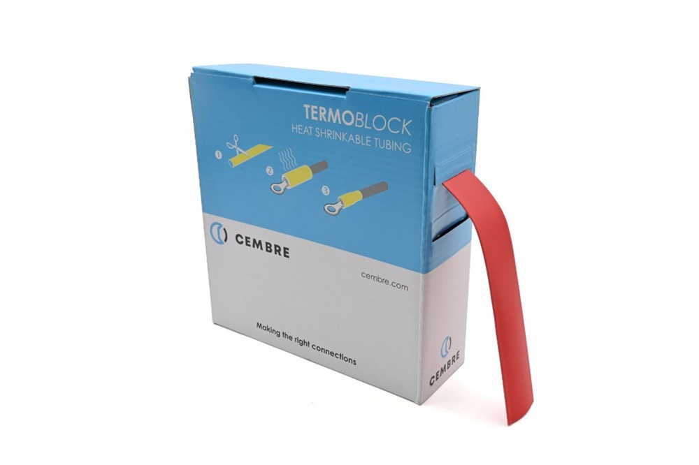 Guaine termorestringenti TBS 19mm rosso 5m isolamento elettrico industriale