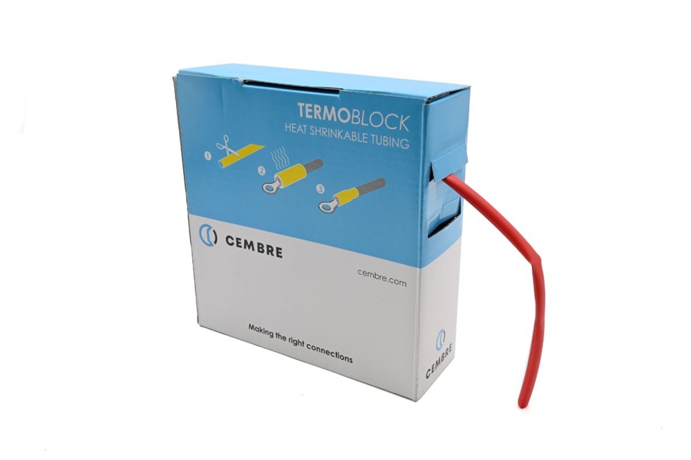 MINIBOX guaina termorestringente 6,4mm rosso automazione industriale
