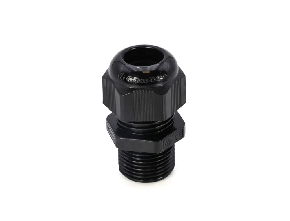 Pressacavo nylon PA6.6 IP68 filettatura M20x1,5 nero per quadri elettrici