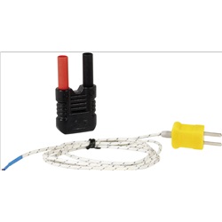 ADATTATORE BANANA 4MM/TERMOCOPPIA K+SONDA FLESSIBILE