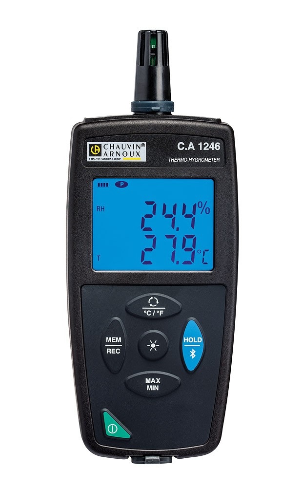 Termoigrometro Chauvin Arnoux CA 1246 preciso robusto per monitoraggio temperatura umidità ambienti industriali ed elettrici
